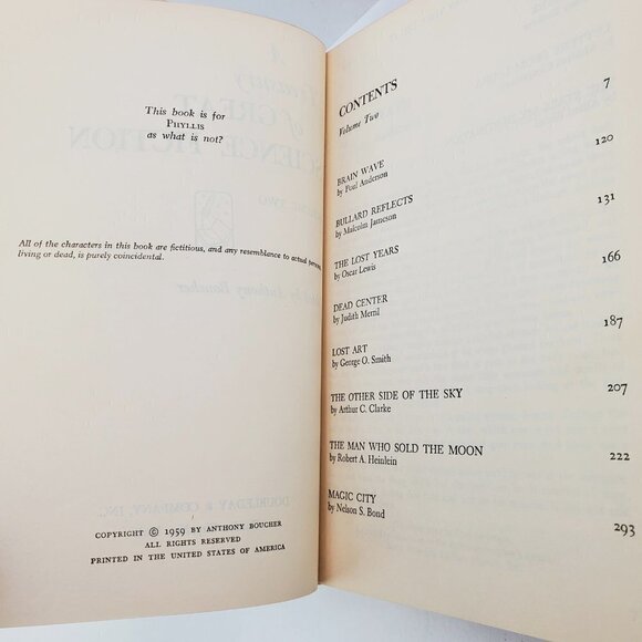 Treasury Great Science Fiction Vol. 2 Anthony Boucher Vintage 1959 Wear Intact - Picture 6 of 13